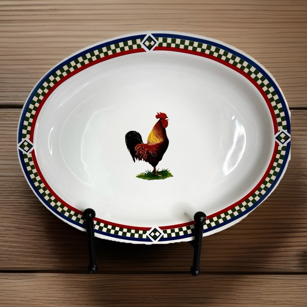 BOB TIMBERLAKE "ELLA'S ROOSTER" #106  14" PLATTER Farmhouse‎